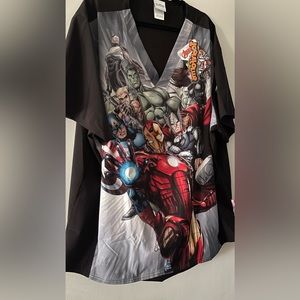 marvel avengers plus size scrub top Size 3XL new with tags